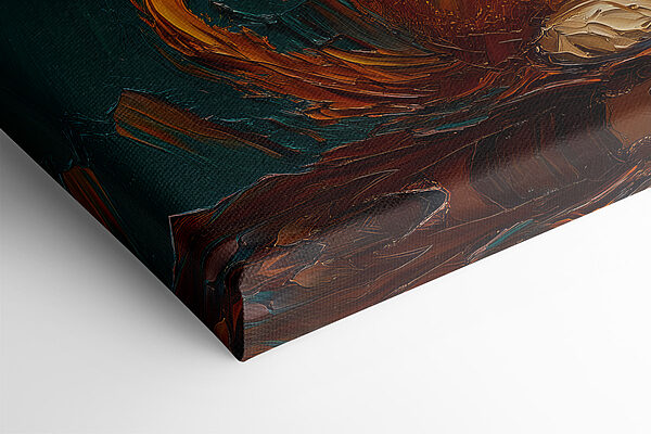 Painting of a cat holding a balloon