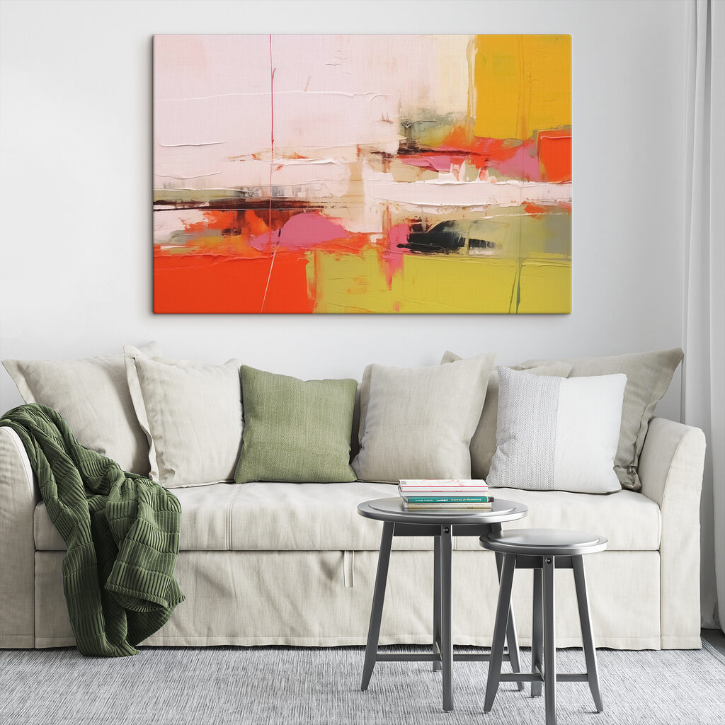 Painting of a colorful wall