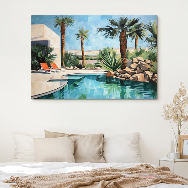 Vászonképek Medence pálmafákkal és székekkel (Cikkszám: s40748) Vászonképek Vászonképek Medence pálmafákkal és székekkel (Cikkszám: s40748)