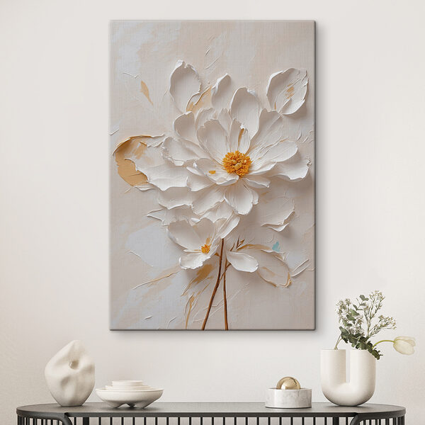 Vászonképek Vászonképek Fehér virág sárga középpel (Cikkszám: s40619)