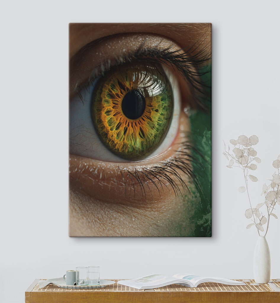 Vibrant eye showcasing unique colors Vibrant eye showcasing unique colors