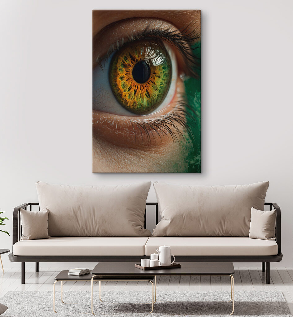 Vibrant eye showcasing unique colors Vibrant eye showcasing unique colors