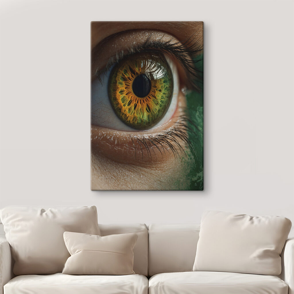 Vibrant eye showcasing unique colors Vibrant eye showcasing unique colors