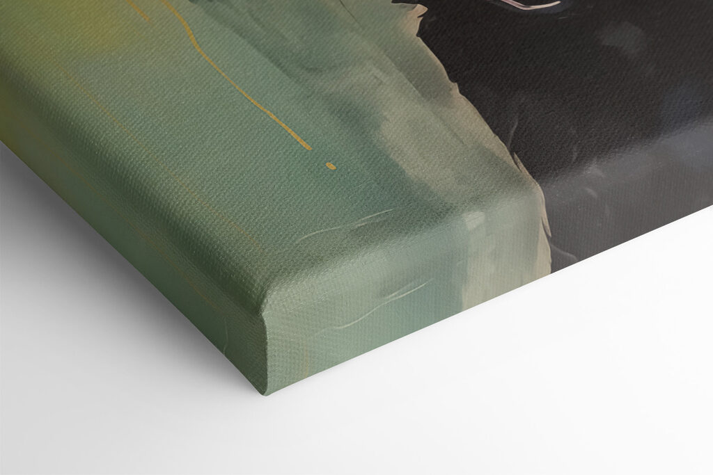 Painting of a dog wearing glasses Painting of a dog wearing glasses