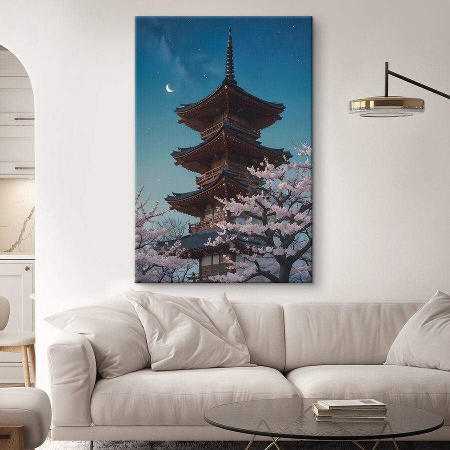 Pagoda cseresznyevirágokkal