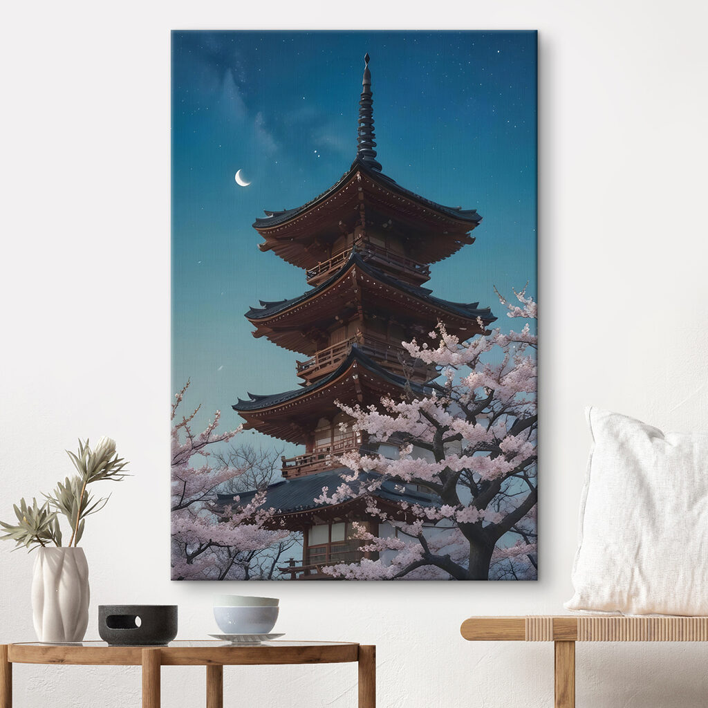 Pagoda with cherry blossoms