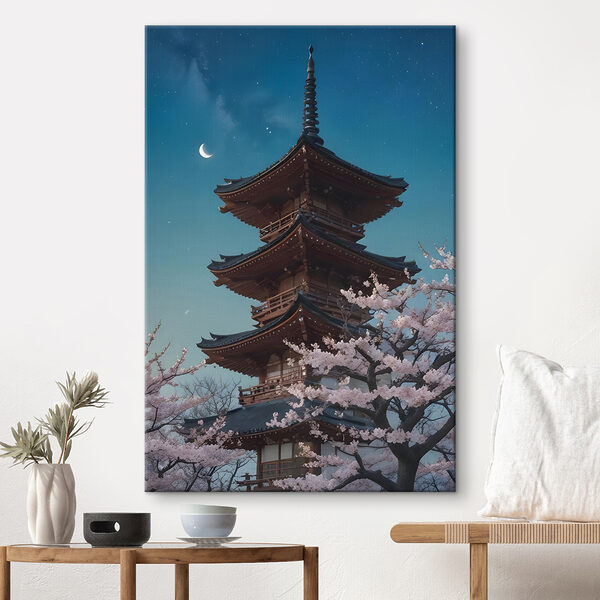 Pagoda cseresznyevirágokkal Pagoda cseresznyevirágokkal