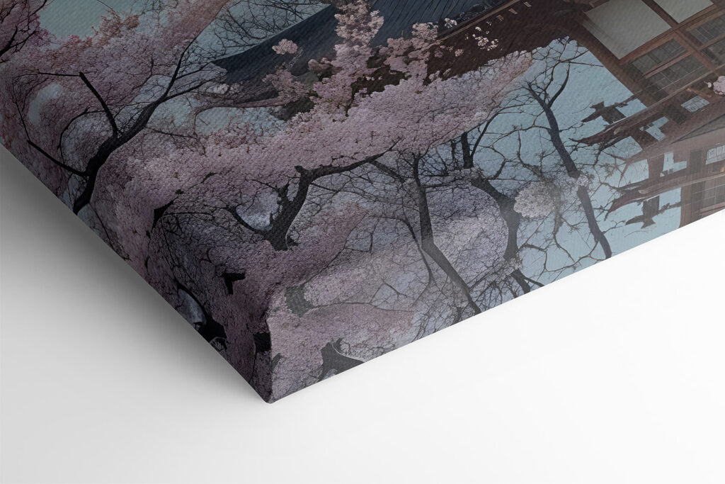 Pagoda with cherry blossoms