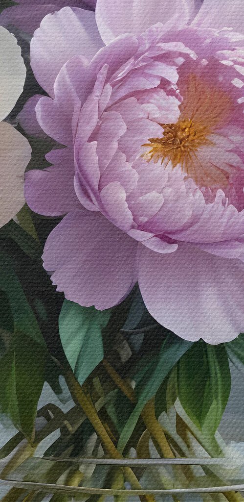 Vase of flowers on a table