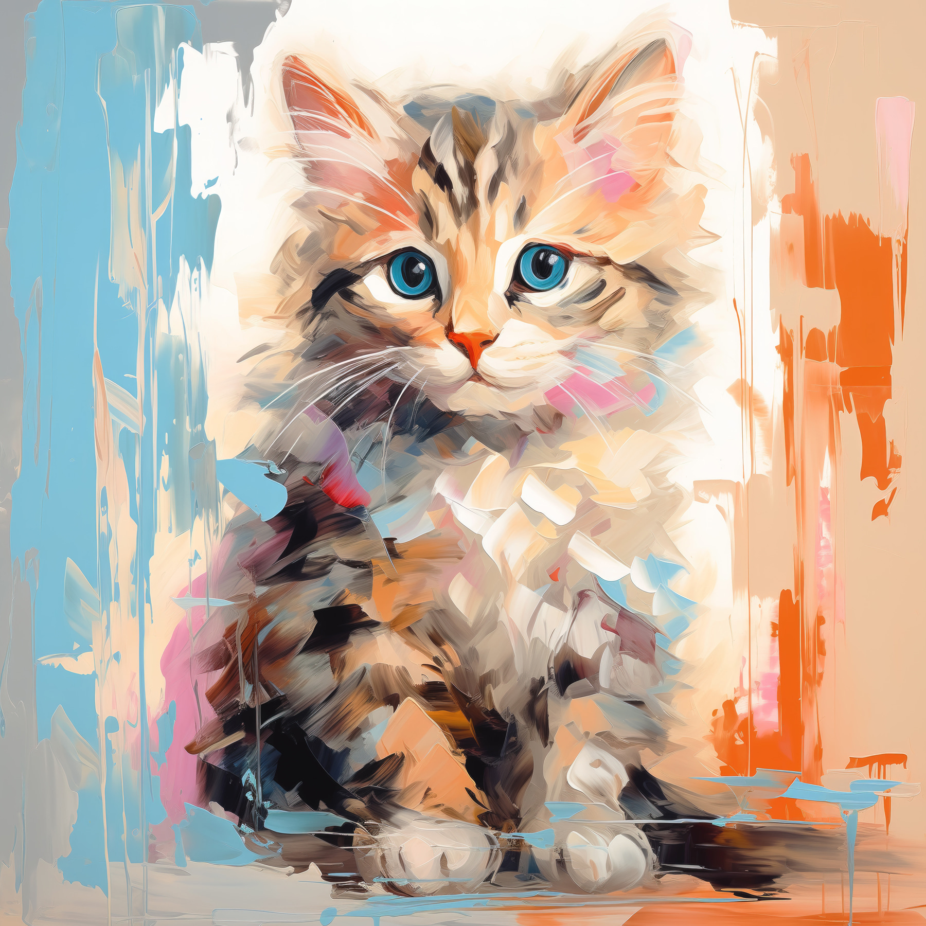 Cat with blue eyes