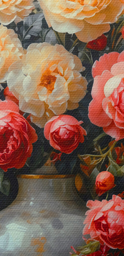 Vase of flowers on a table