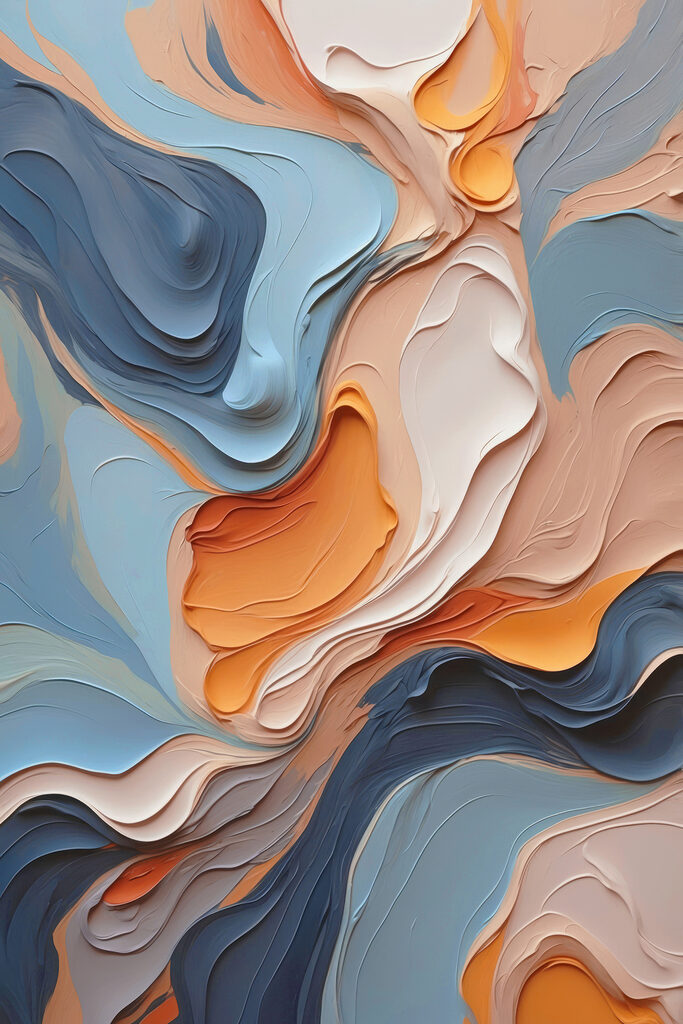 Colorful swirls of paint