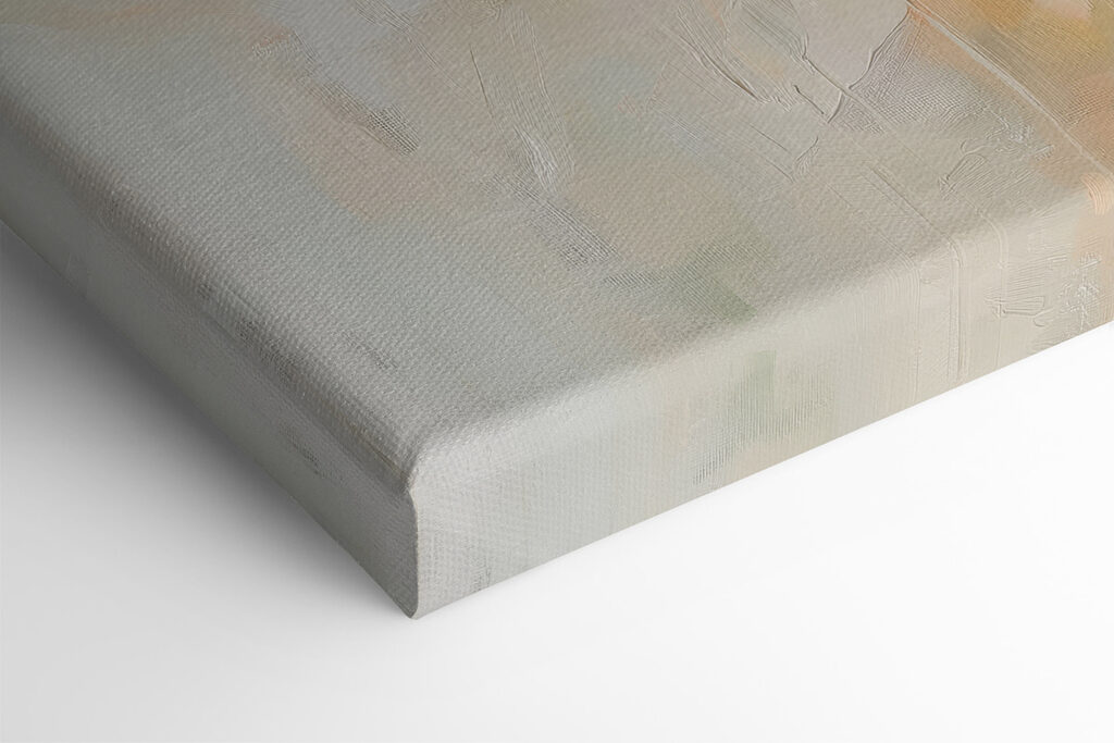 Painting of flowers on a white surface