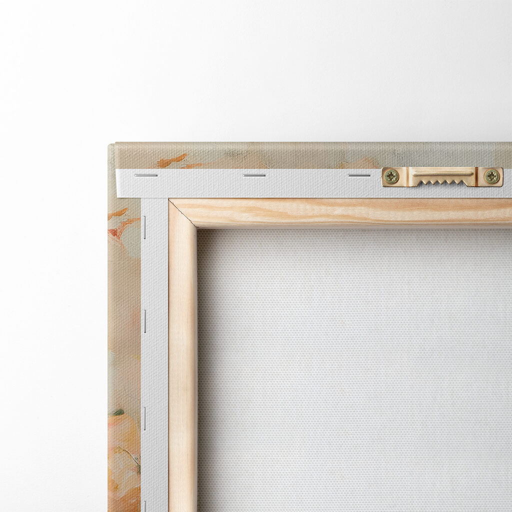 Painting of flowers on a white surface