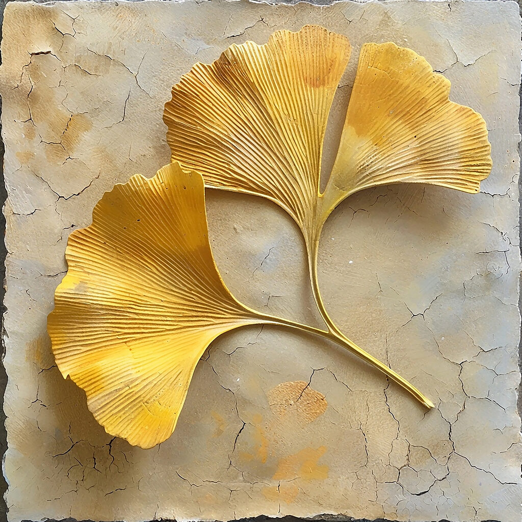 Yellow leaves on a concrete surface Yellow leaves on a concrete surface
