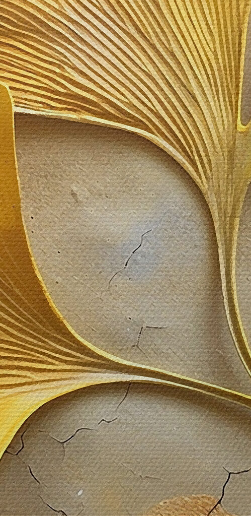 Yellow leaves on a concrete surface Yellow leaves on a concrete surface