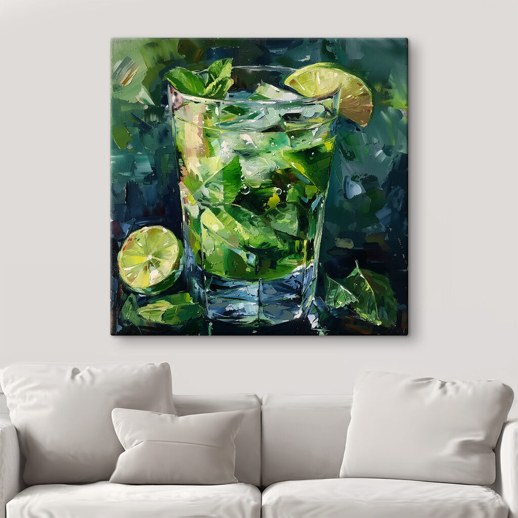 Glass of ice and limes