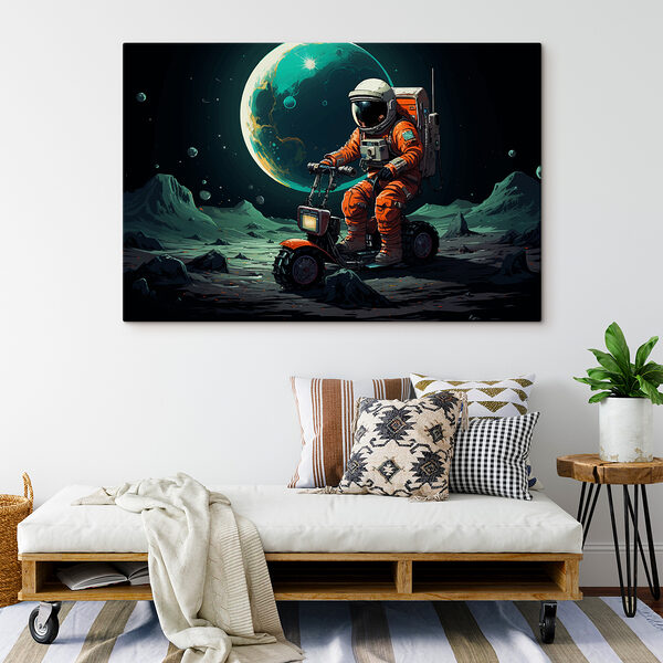 Egy űrhajós robogón a Holdon Egy űrhajós robogón a Holdon