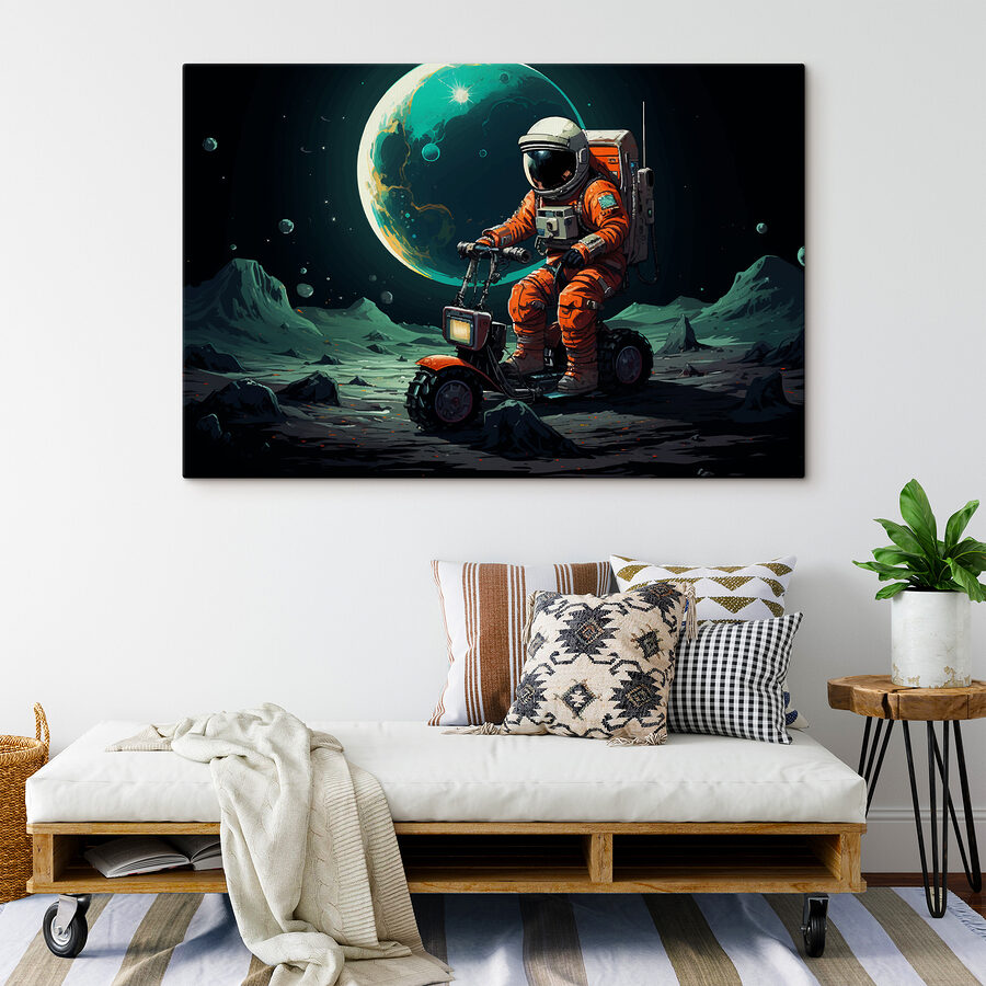 Egy űrhajós robogón a Holdon