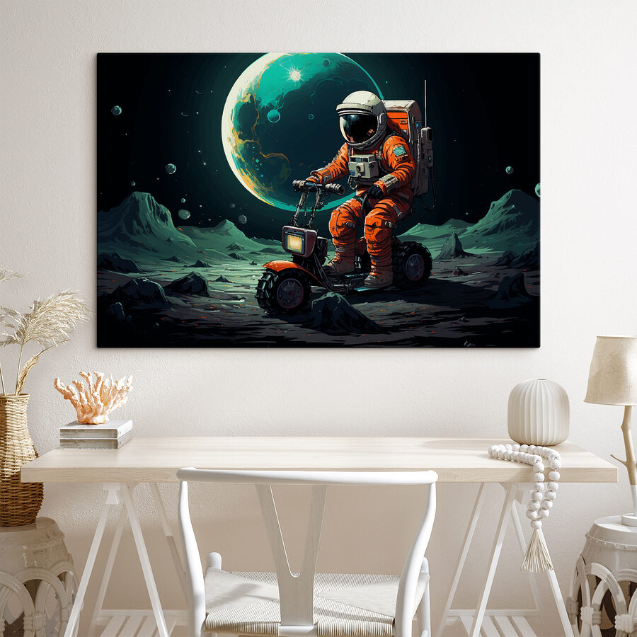 Egy űrhajós robogón a Holdon