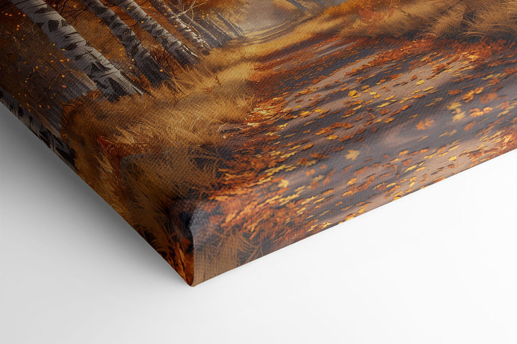 Path with orange leaves on it