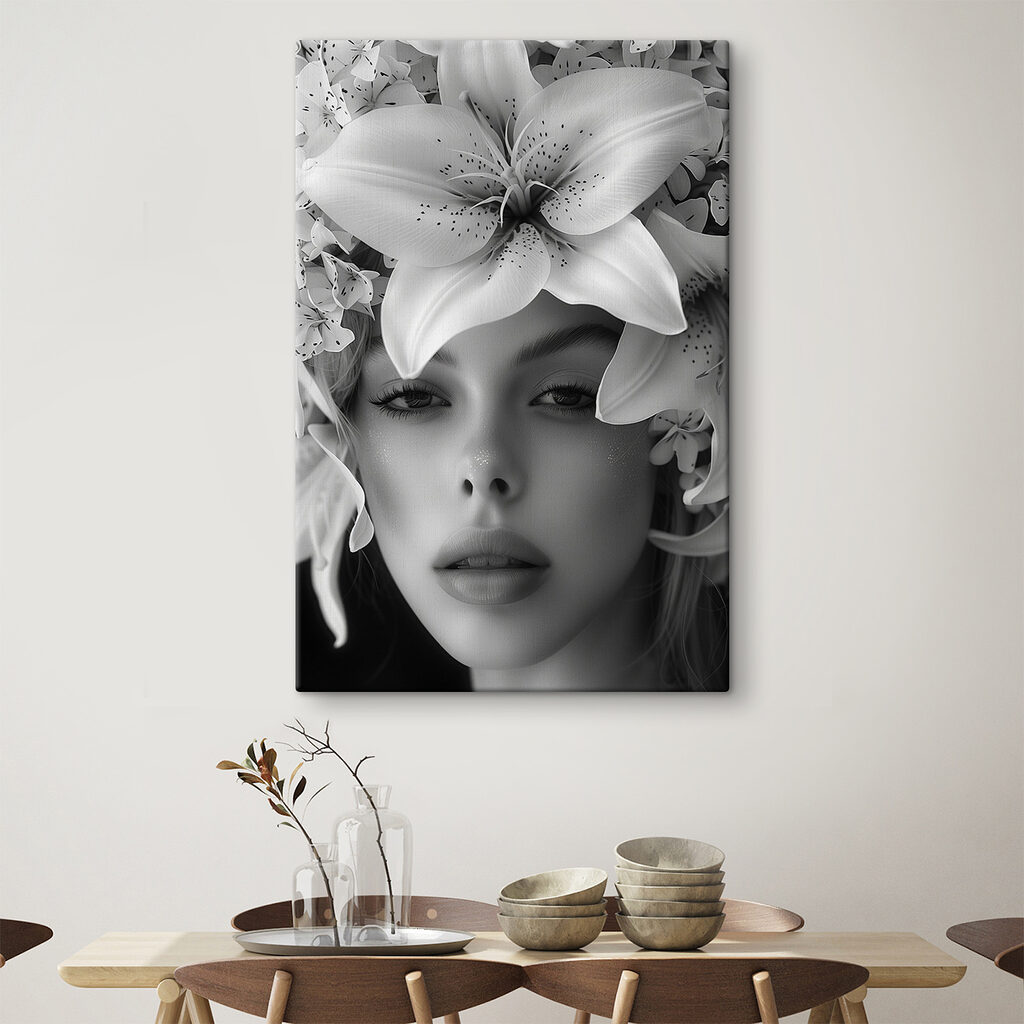 Woman with flowers on her head Woman with flowers on her head