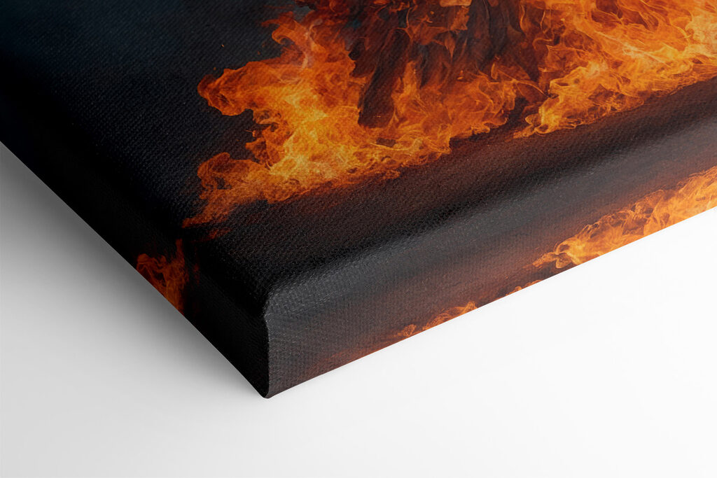 Bird with wings spread out