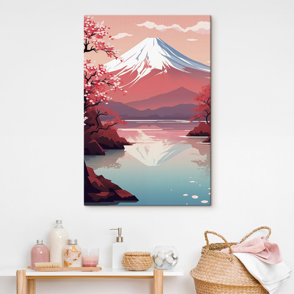 Mountain with a lake and trees Mountain with a lake and trees