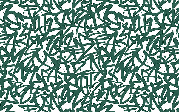 Pattern of green letters Pattern of green letters