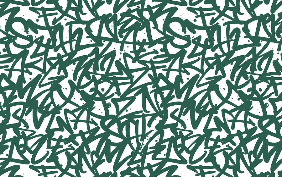 Pattern of green letters Pattern of green letters