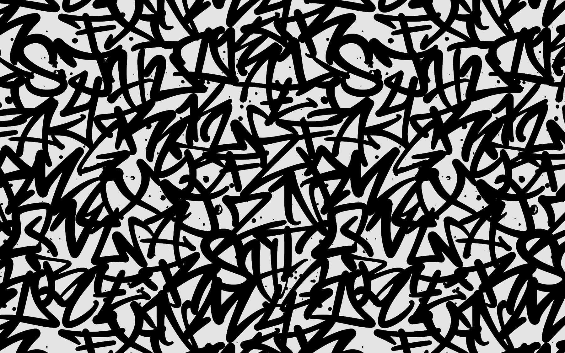 Black and white pattern with letters Black and white pattern with letters