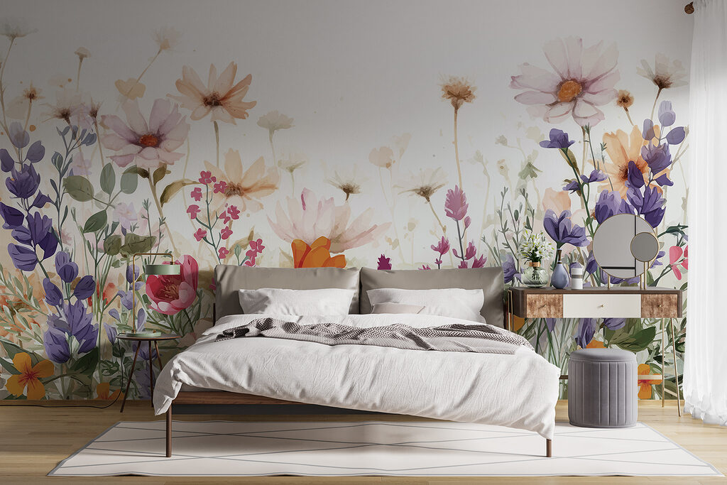 Group of flowers on a white background Group of flowers on a white background