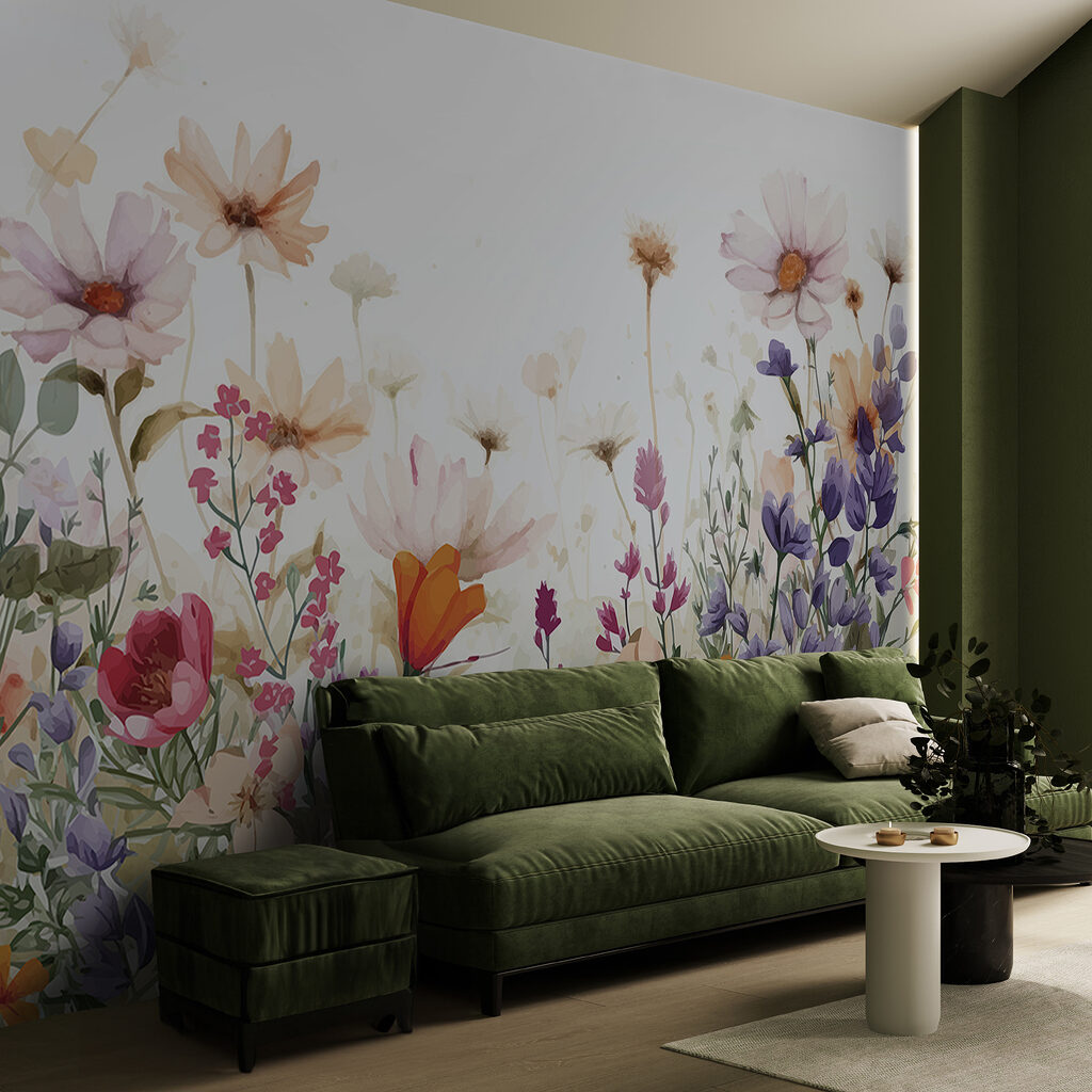 Group of flowers on a white background Group of flowers on a white background