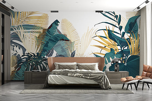 Wall murals Group of tropical plants Wall murals Group of tropical plants