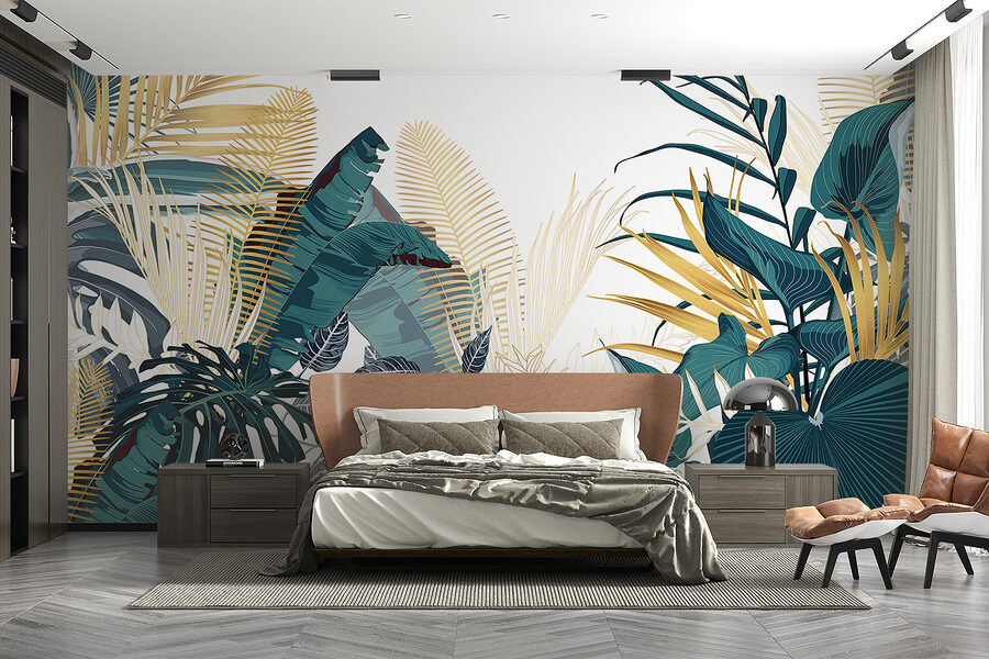 Wall murals Group of tropical plants