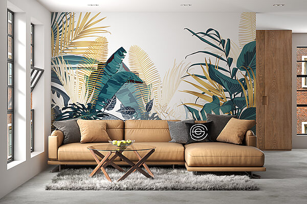 Wall murals Group of tropical plants Wall murals Group of tropical plants