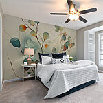 Fotótapéta Festmény egy növény levelekkel