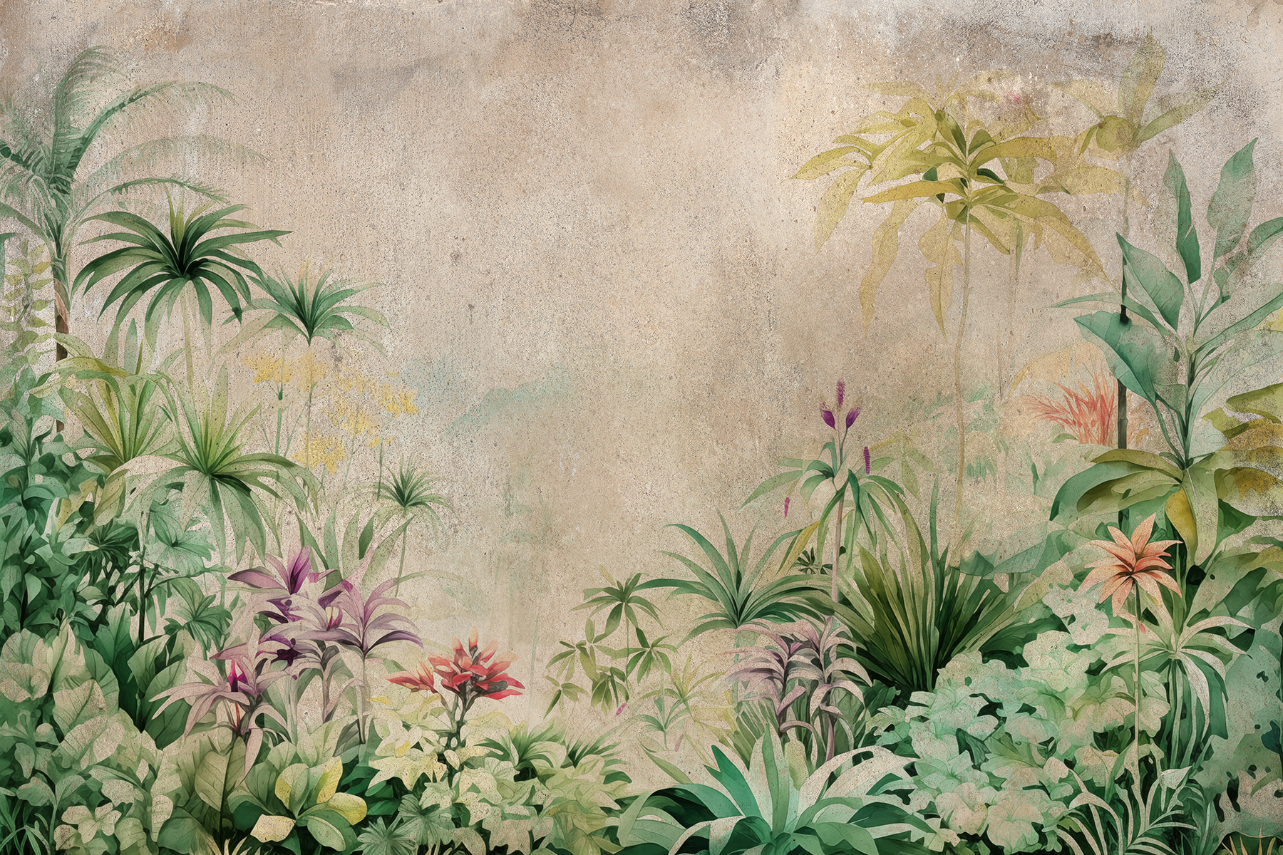 Painting of plants and flowers
