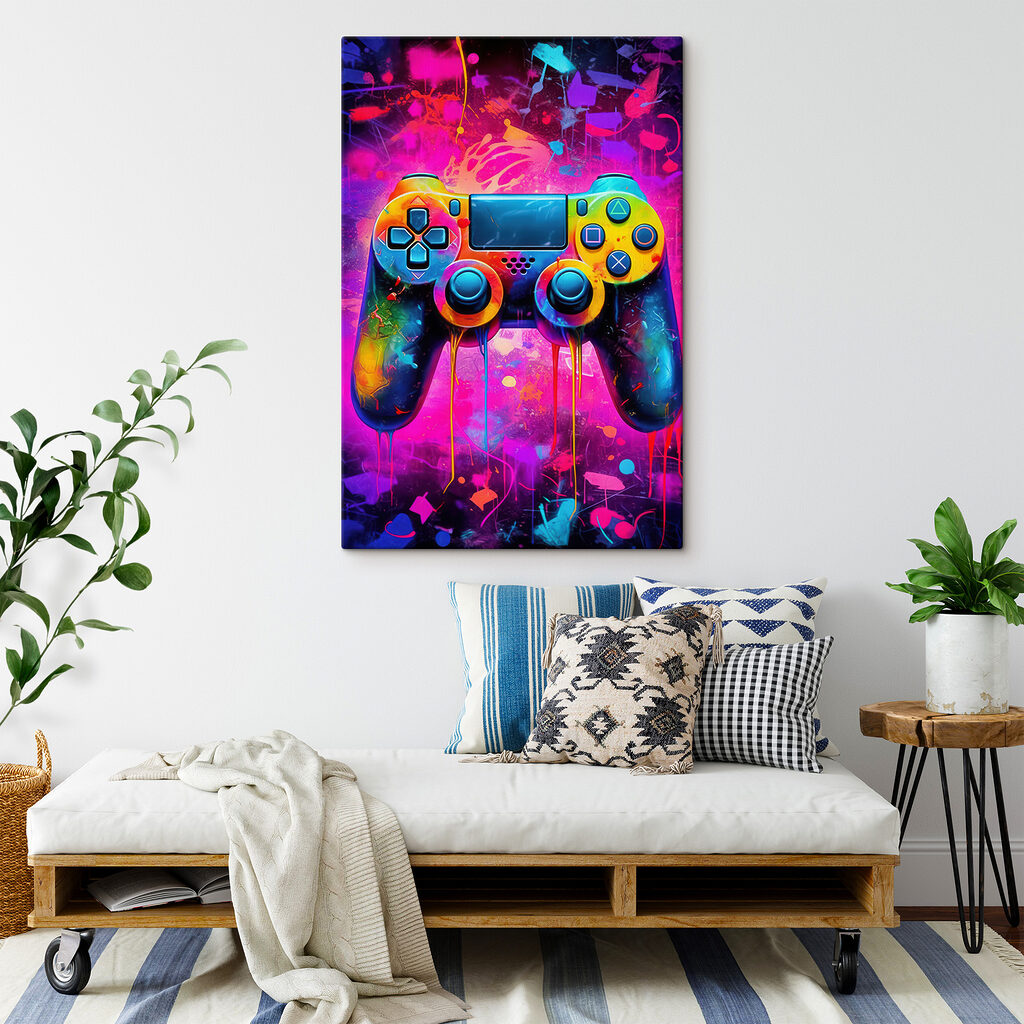 Colorful video game controller Colorful video game controller