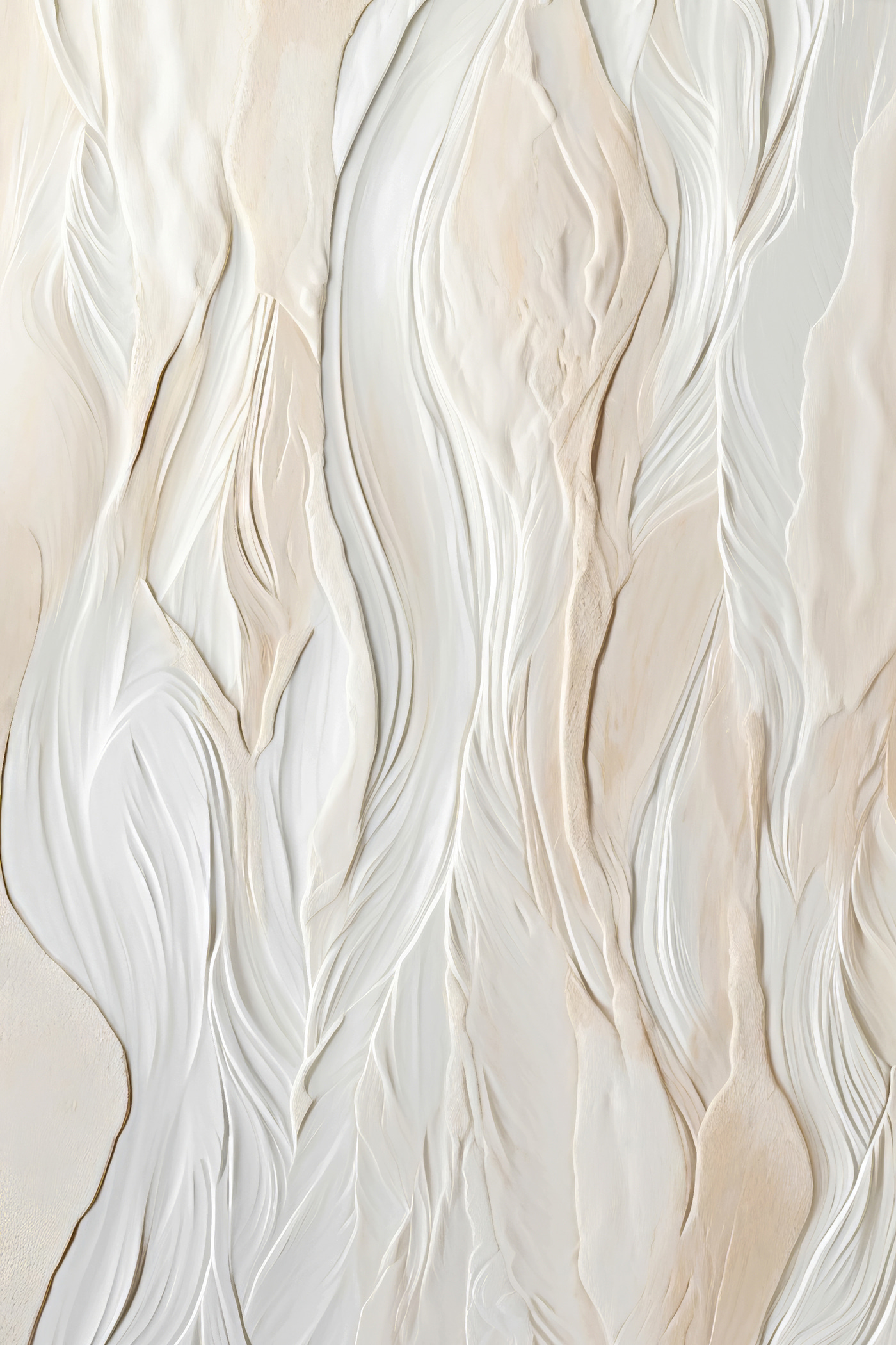 White wall with wavy lines