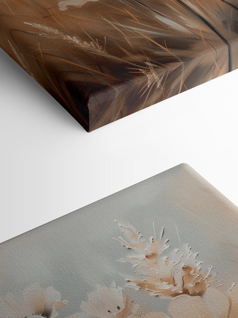 Painting of flowers and grass