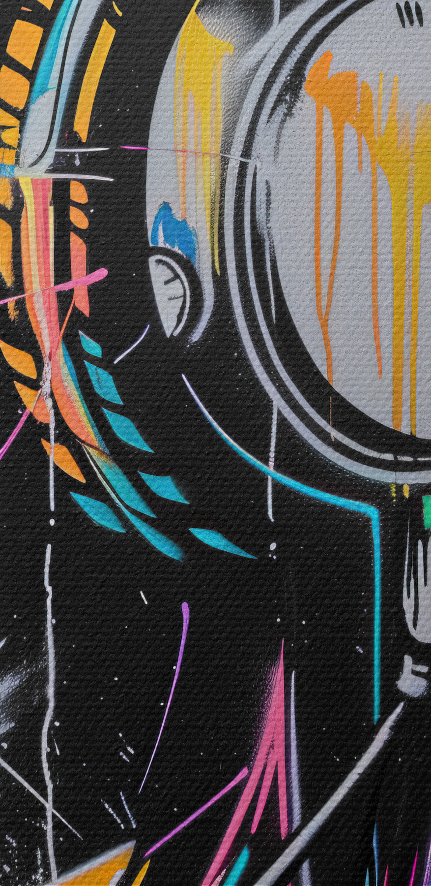 Graffiti egy nő fejhallgatóval