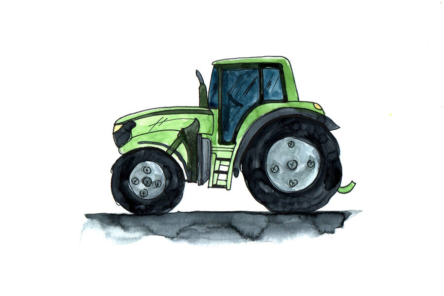 Vászonképek Zöld traktor nagy kerekekkel - Image 8