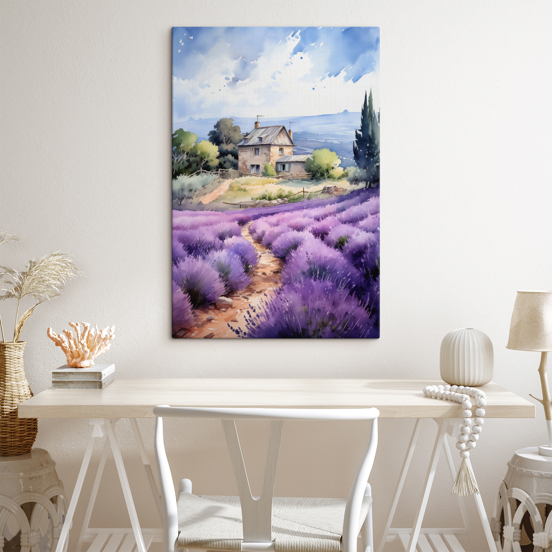 House in a field of lavender