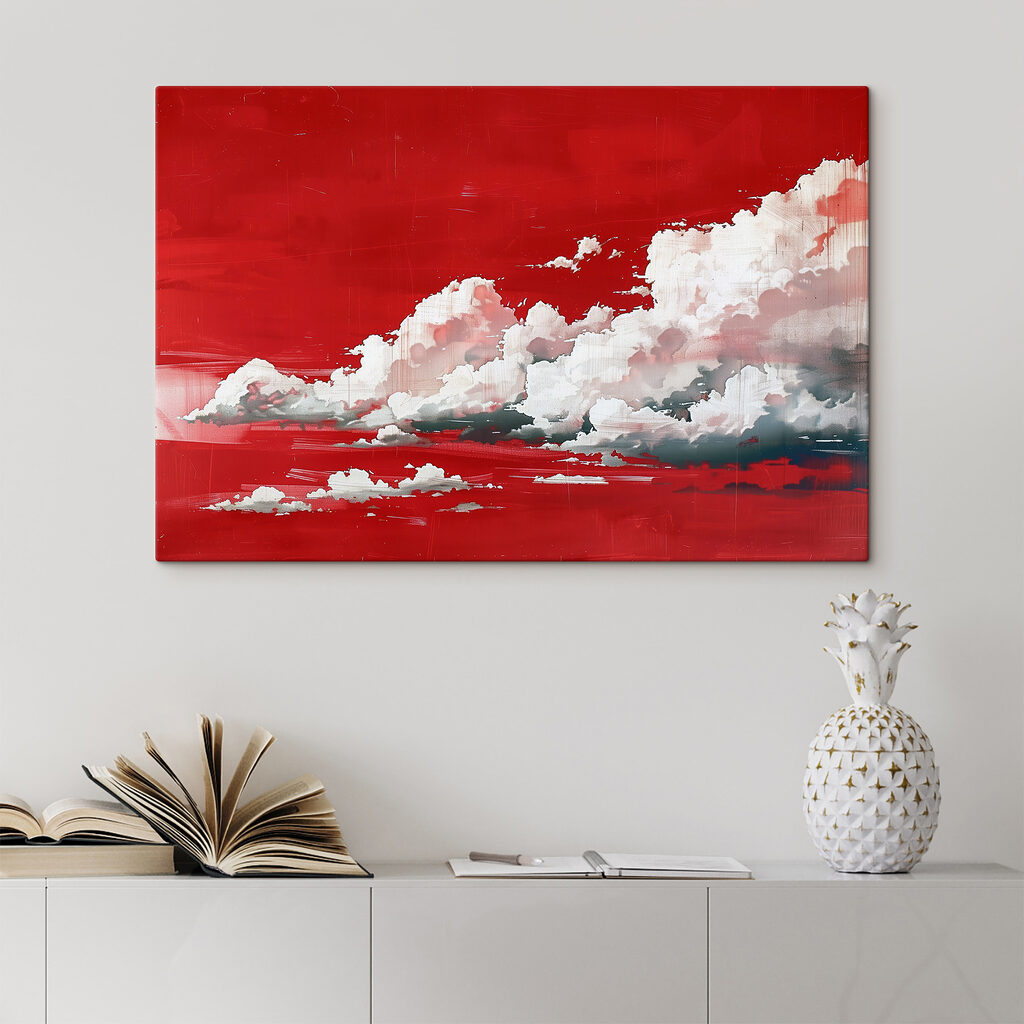 Red sky with clouds Red sky with clouds