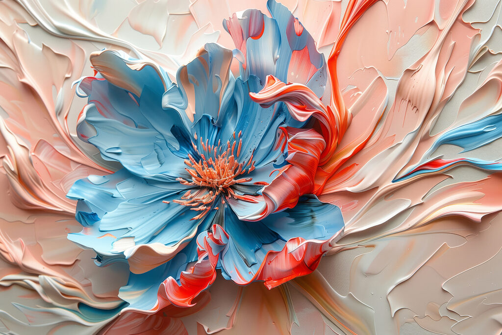 Blue and pink flower Blue and pink flower