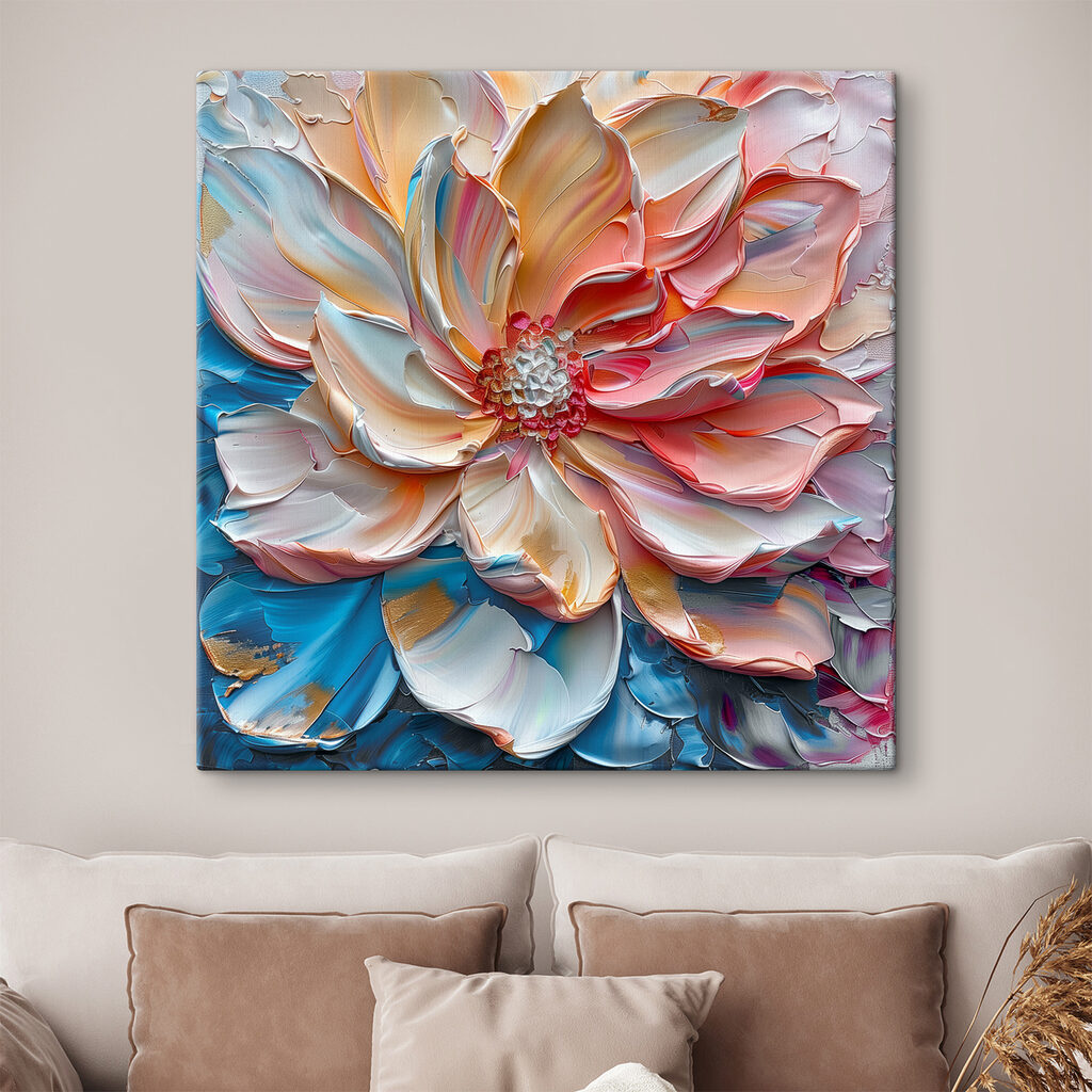 Colorful flower with flowing petals Colorful flower with flowing petals