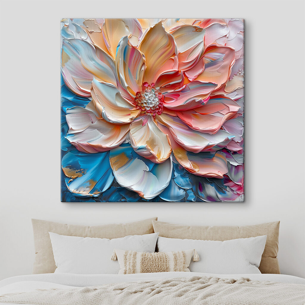 Colorful flower with flowing petals Colorful flower with flowing petals