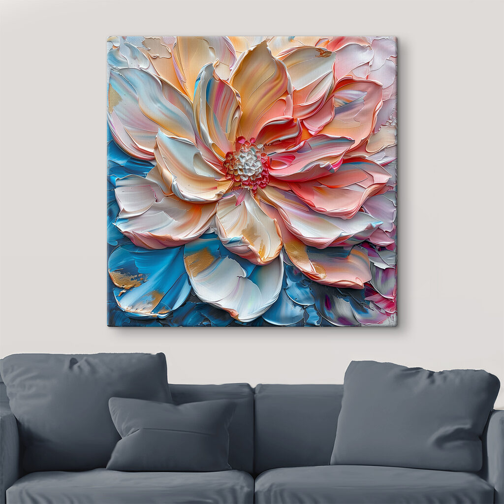 Colorful flower with flowing petals Colorful flower with flowing petals