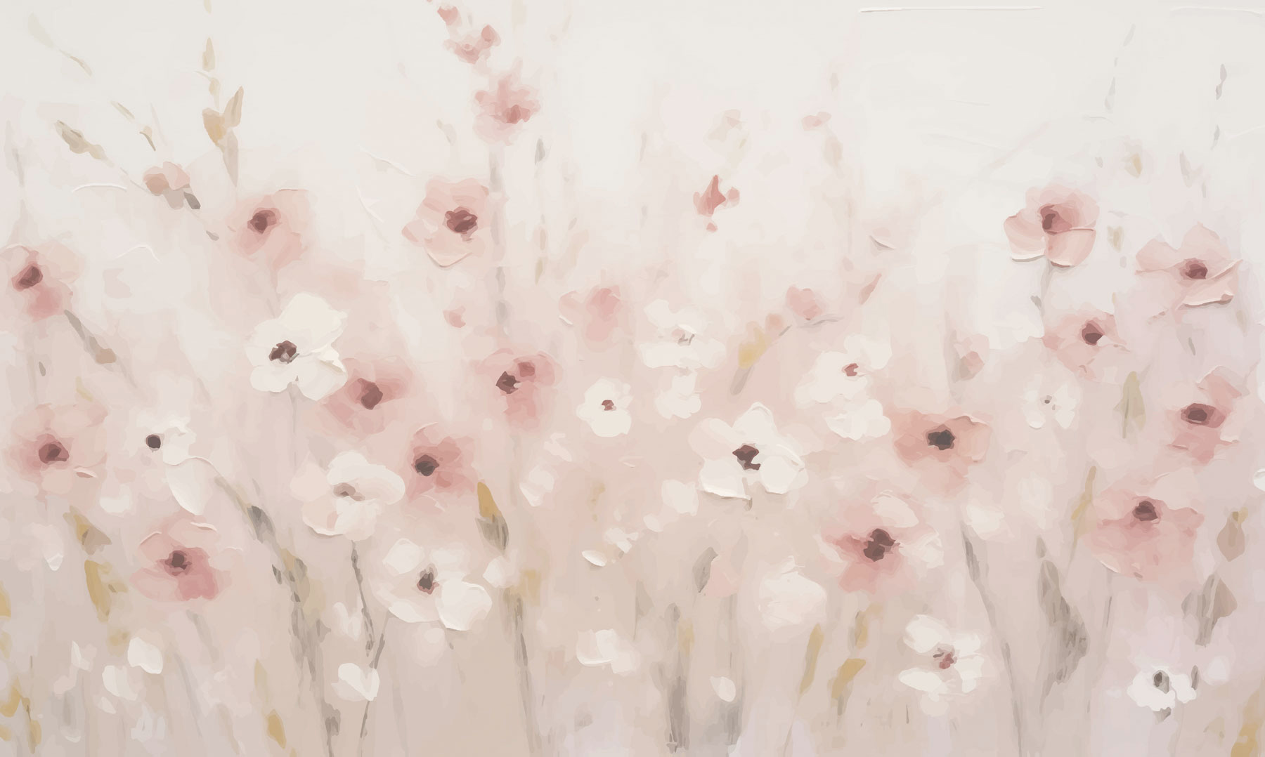 Painting of flowers on a white background Painting of flowers on a white background